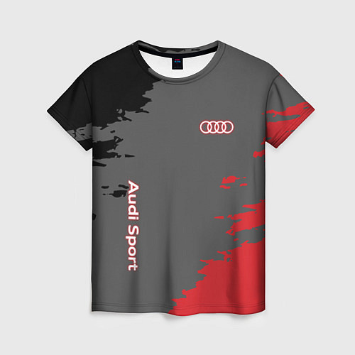 Женская футболка Audi sport grunge / 3D-принт – фото 1