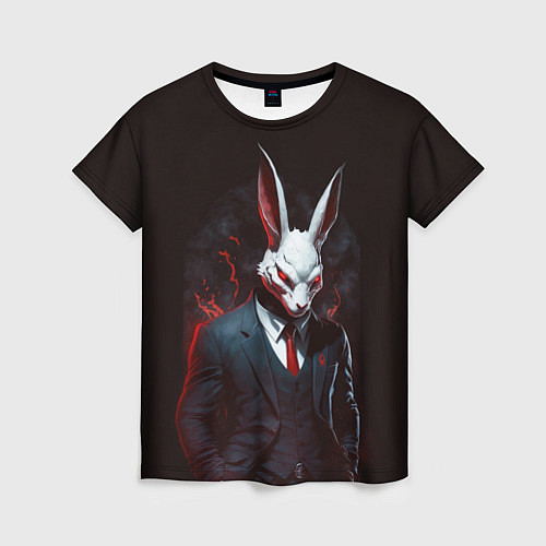 Женская футболка Devil rabbit / 3D-принт – фото 1