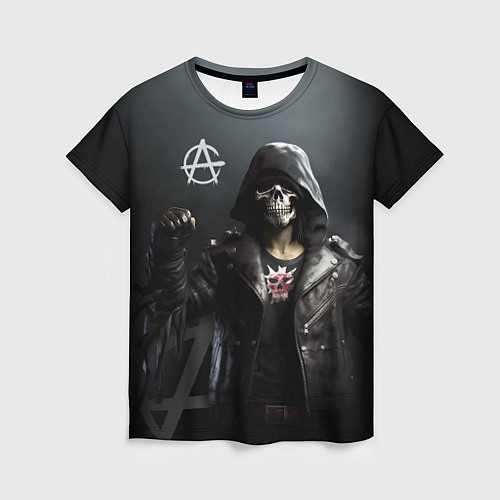 Женская футболка Зомби анархист / 3D-принт – фото 1