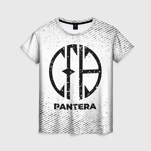 Женская футболка Pantera с потертостями на светлом фоне / 3D-принт – фото 1