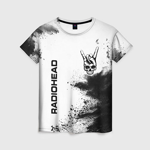Женская футболка Radiohead и рок символ на светлом фоне / 3D-принт – фото 1
