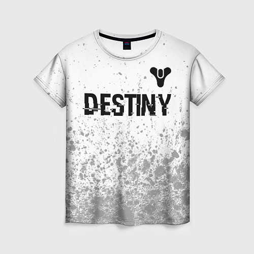 Женская футболка Destiny glitch на светлом фоне: символ сверху / 3D-принт – фото 1
