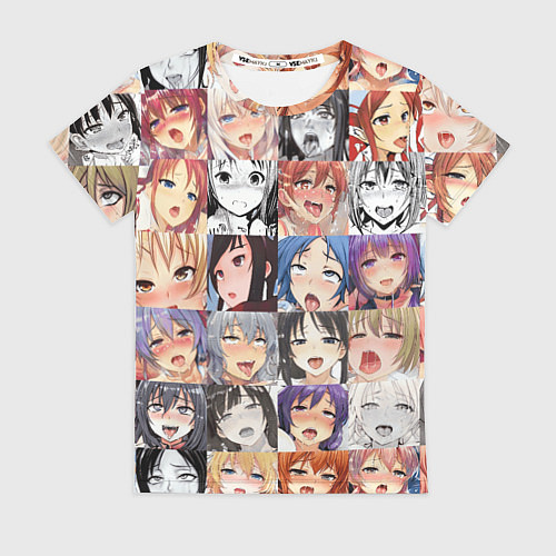 Женская футболка Anime hentai ahegao manga / 3D-принт – фото 1