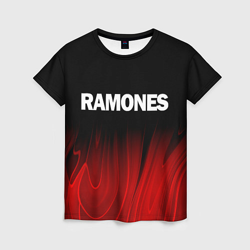 Женская футболка Ramones red plasma / 3D-принт – фото 1