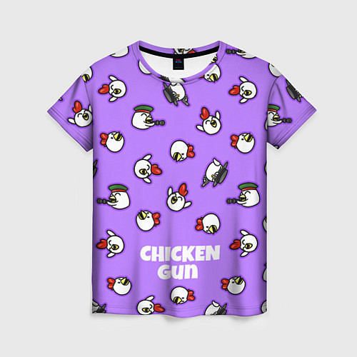 Женская футболка Chicken Gun - паттерн / 3D-принт – фото 1