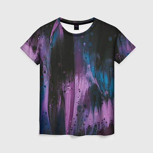 Женская футболка Фиолетовые абстрактные тени / 3D-принт – фото 1