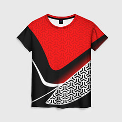 Женская футболка Геометрическая униформа - красная