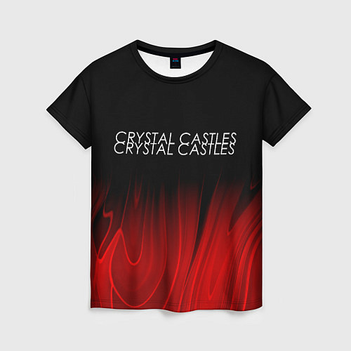 Женская футболка Crystal Castles red plasma / 3D-принт – фото 1