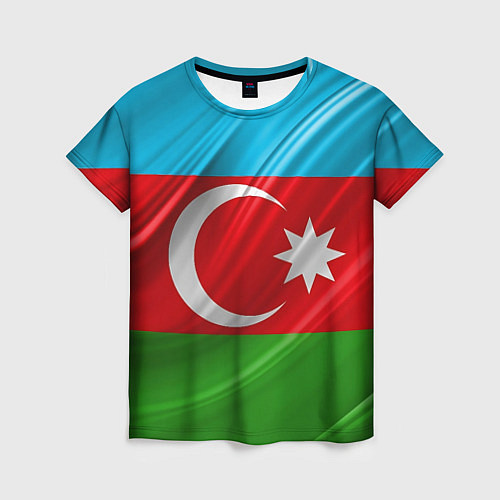Женская футболка Азербайджанский флаг / 3D-принт – фото 1