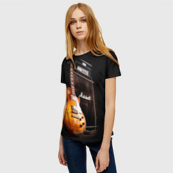 Футболка женская Рокерская гитара, цвет: 3D-принт — фото 2