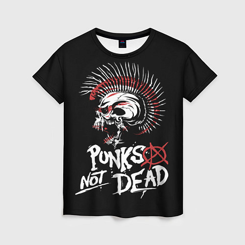 Женская футболка Punks not dead - анархия / 3D-принт – фото 1