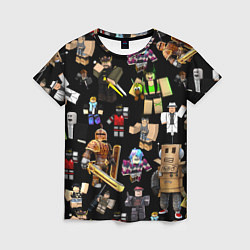 Женская футболка Роблокс и его персонажи