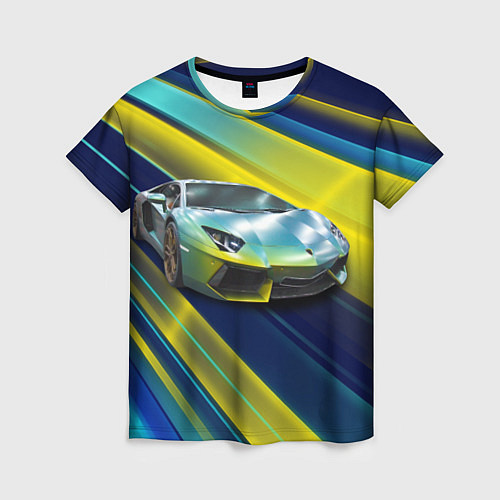 Женская футболка Суперкар Lamborghini Reventon / 3D-принт – фото 1