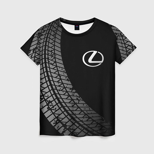 Женская футболка Lexus tire tracks / 3D-принт – фото 1