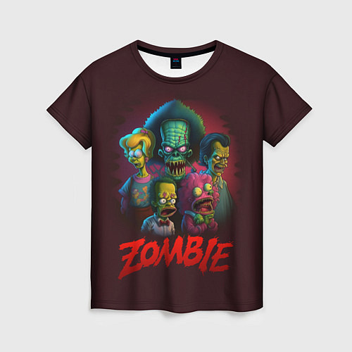 Женская футболка Симпсоны зомби / 3D-принт – фото 1