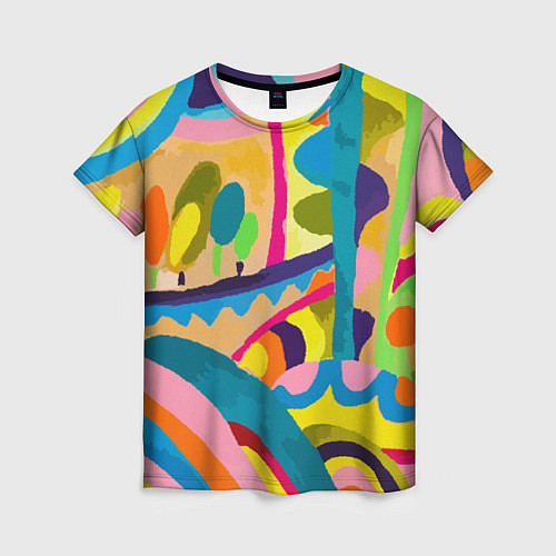 Женская футболка Rainbow Spring / 3D-принт – фото 1