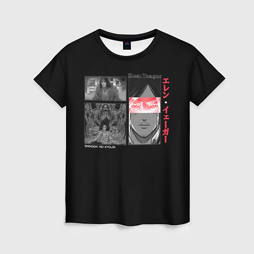 Женская футболка Эрен Йегер - Атака титанов / 3D-принт – фото 1