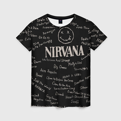 Женская футболка Nirvana pattern / 3D-принт – фото 1