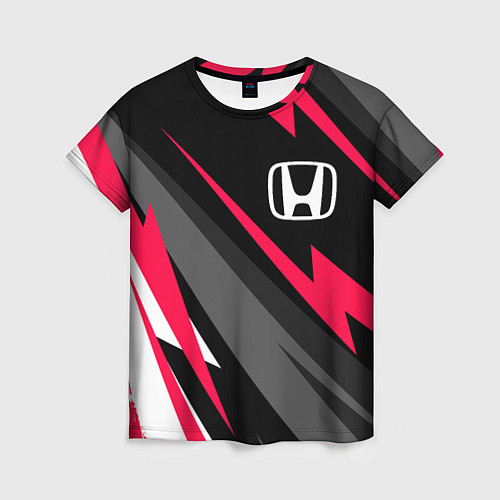 Женская футболка Honda fast lines / 3D-принт – фото 1