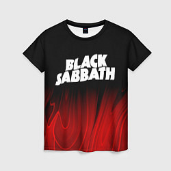 Футболка женская Black Sabbath red plasma, цвет: 3D-принт