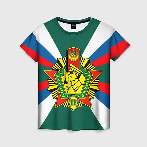 Женская футболка Пограничные войска России / 3D-принт – фото 1