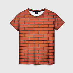 Женская футболка Кирпичная стена