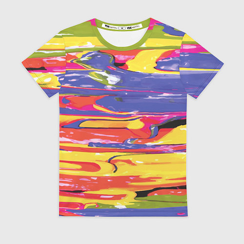 Женская футболка Красочный бум / 3D-принт – фото 1