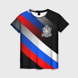Женская футболка Пограничные войска - флаг РФ
