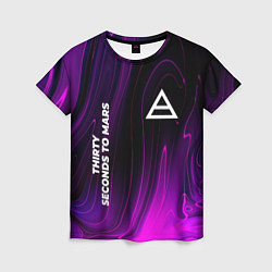 Женская футболка Thirty Seconds to Mars violet plasma