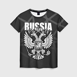 Футболка женская Russia - герб РФ, цвет: 3D-принт