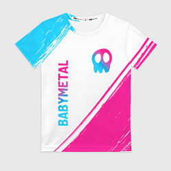 Футболка женская Babymetal neon gradient style: надпись, символ, цвет: 3D-принт