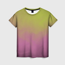 Женская футболка Салатово-розовый дым - Хуф и Ся