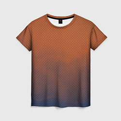 Женская футболка Оранжево-синий дым - Хуф и Ся