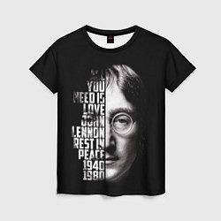 Футболка женская Джон Леннон легенда, цвет: 3D-принт