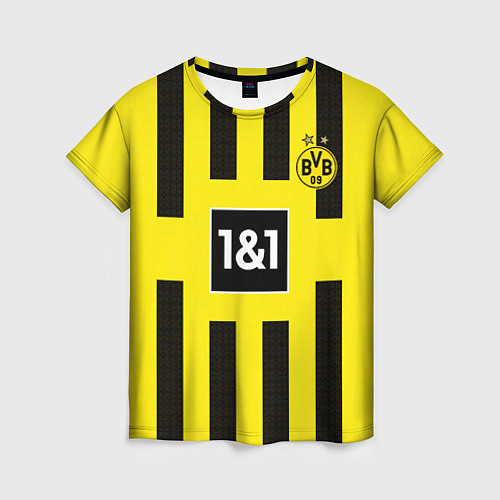 Женская футболка Марко Ройс Боруссия Дортмунд форма 2223 домашняя / 3D-принт – фото 1