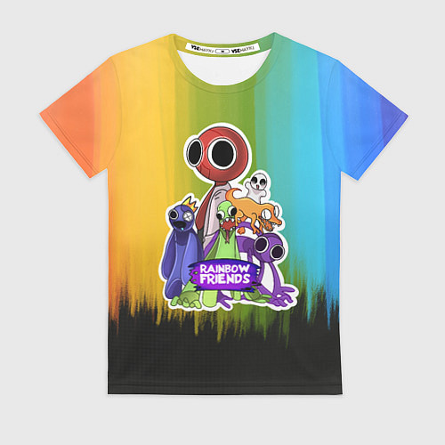 Женская футболка Компания радужных друзей / 3D-принт – фото 1