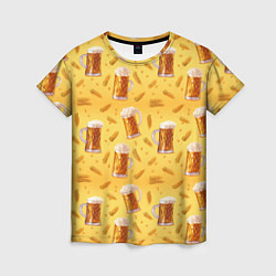 Женская футболка Кружки с пенным пивом