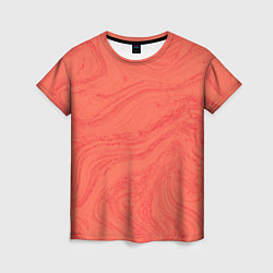 Женская футболка Абстракция коралловый