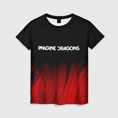 Женская футболка Imagine Dragons red plasma / 3D-принт – фото 1