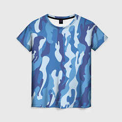 Женская футболка Blue military