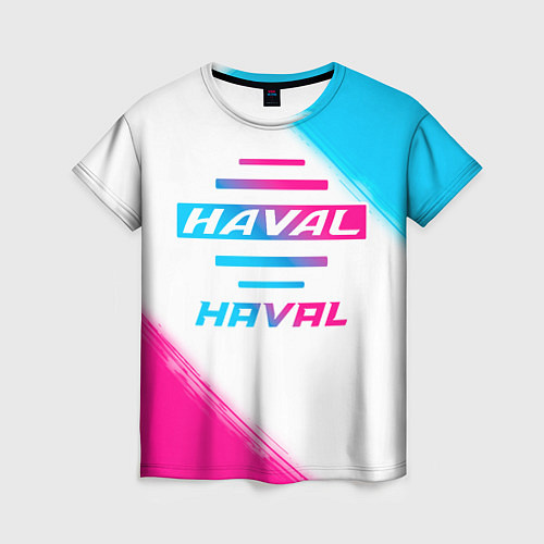 Женская футболка Haval neon gradient style / 3D-принт – фото 1