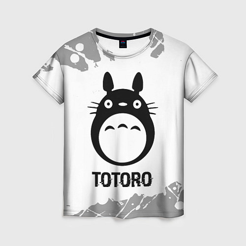 Женская футболка Totoro glitch на светлом фоне / 3D-принт – фото 1