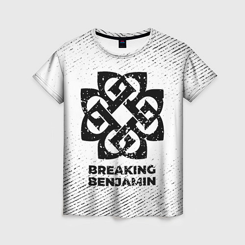 Женская футболка Breaking Benjamin с потертостями на светлом фоне / 3D-принт – фото 1