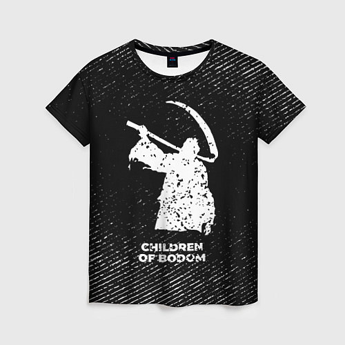 Женская футболка Children of Bodom с потертостями на темном фоне / 3D-принт – фото 1