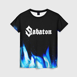 Футболка женская Sabaton blue fire, цвет: 3D-принт