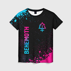 Женская футболка Behemoth - neon gradient: надпись, символ