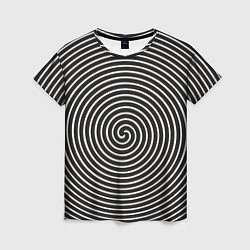 Женская футболка Оптическая спираль