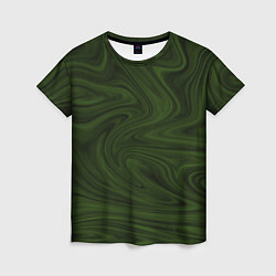Женская футболка Зеленое размытие абстракция