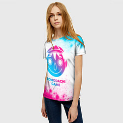 Футболка женская Tomodachi Game neon gradient style, цвет: 3D-принт — фото 2