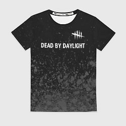 Футболка женская Dead by Daylight glitch на темном фоне: символ све, цвет: 3D-принт
